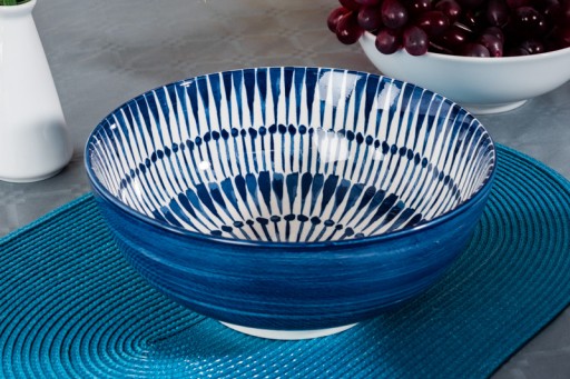 Miska na šalát, porcelánová misa 16 cm, modrý vzor