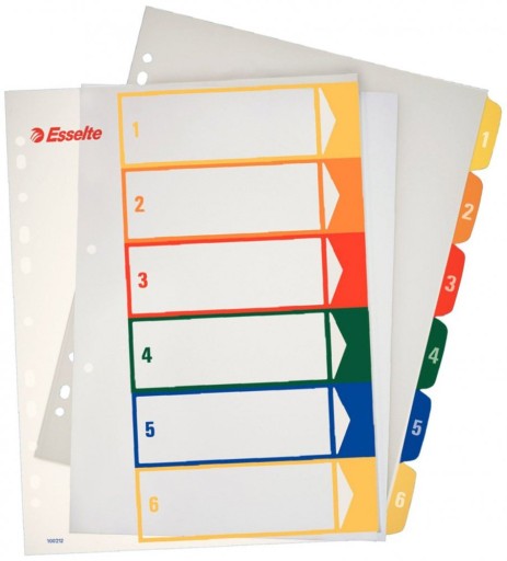 Esselte deliče A4 PP Numerical 1-6 MAXI