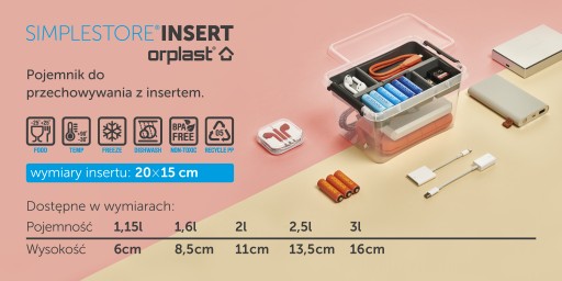 Plastový organizér na nádoby 2,5l