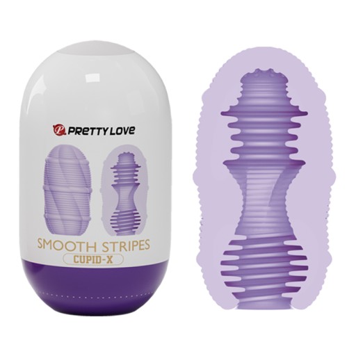 Obojstranný vajíčkový masturbátor Smooth Stripes