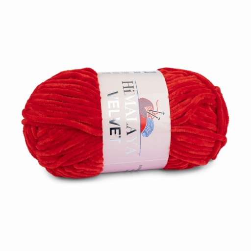100 g červenej priadze Himalaya Velvet 18