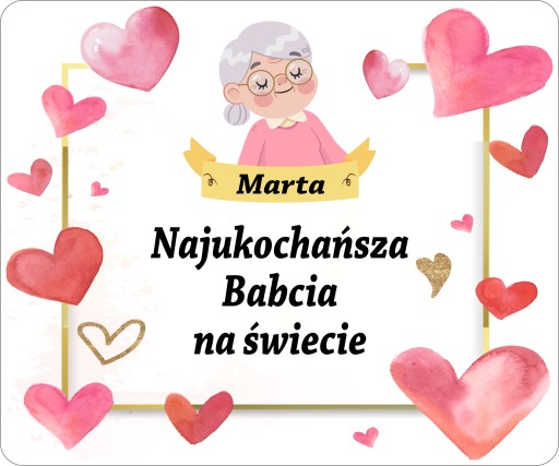 PODLOŽKA MYŠ AKO DARČEK KU DŇU STARÝCH RODIČOV S MENOVOU B502