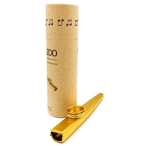 Zlaté KAZOO v tube + 5 ks MEMBRÁN ZDARMA, kov - perfektný darček