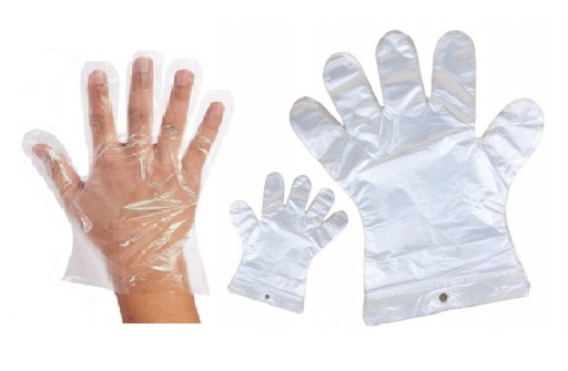 Jednorazové fóliové rukavice M HDPE 100pcs Protection