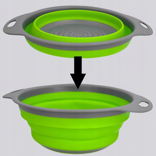 COLANDER COLANER STRAINER silikónové skladacie odkvapkávacie kuchynské sitko