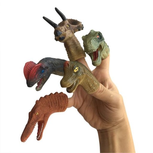 SET 5 prstových bábok HRAČKA DINOSAURS