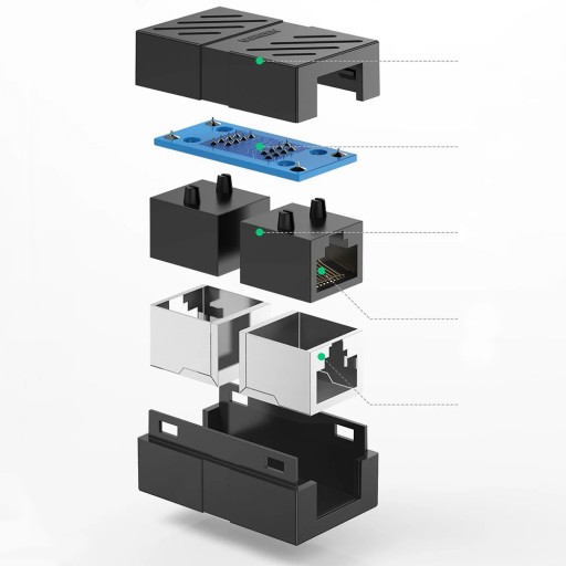 SIEŤOVÝ ROZŠÍROVACÍ KONEKTOR PRE ETHERNETOVÝ ADAPTÉR SIEŤOVÉ KÁBLE RJ45
