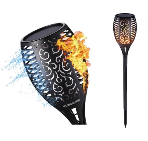 Solárna záhradná lampa TORCH Fire FLAME Effect 50 cm Záhradná dekorácia