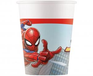 HRNÍČKY PAPIEROVÉ HRNÍČKY SPIDERMAN MARVEL PARTY DEKORÁCIA NA STOL