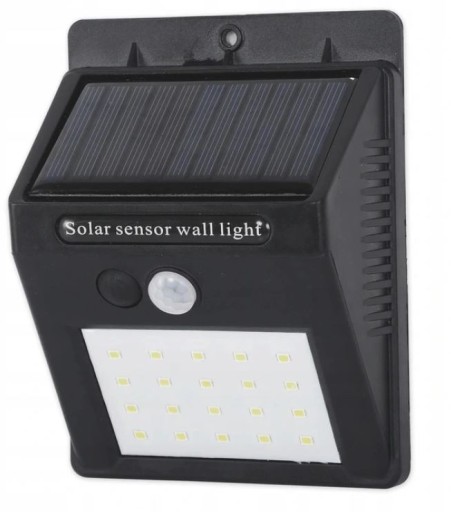 LED SOLÁRNE záhradné LAMPA SO SNÍMAČOM, vonkajšie