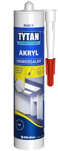 Akrylový univerzálny tmel Euro-Line Tytan 280 ml biely lakovateľný tmel