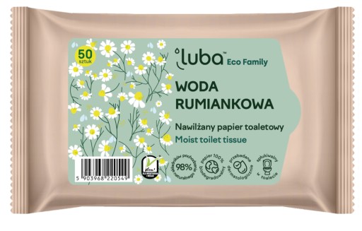 LUBA Vlhčený toaletný papier Harmančeková voda