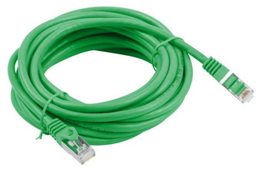 LAN ETHERNET internetový sieťový kábel cat 6 FTP RJ45 5m Krútený pár Zelený