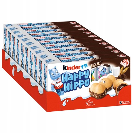 Kinder Happy Hippo Kakao Kakaové čokoládové oblátky 5 ks z Nemecka