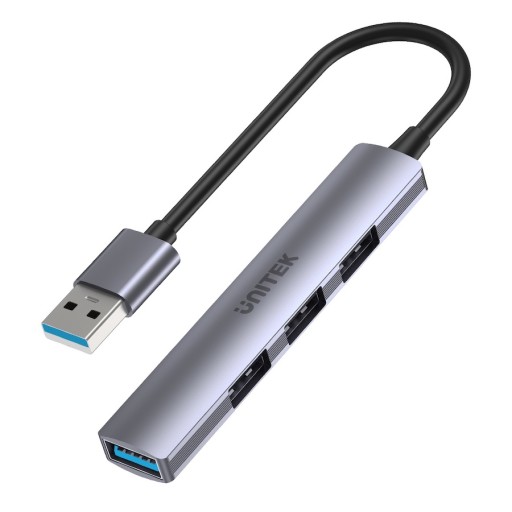 Unitek Hub USB-A na 1x USB-A 5 Gbps, 3x USB-A 2.0, hliník