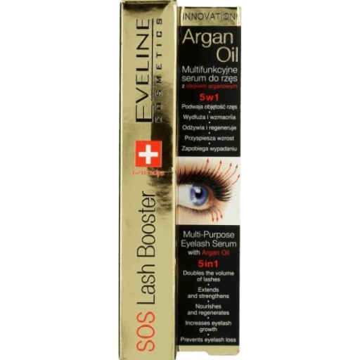 EVELINE Sos Lash Booster ARGAN sérum na mihalnice 5v1