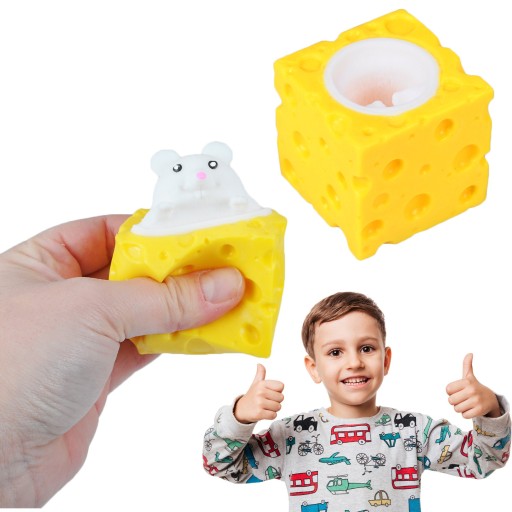 GNIOTEK ANTISTRESOVÝ SYR S SQUISHY MYŠOU MOCHI SENSORY MOUSE