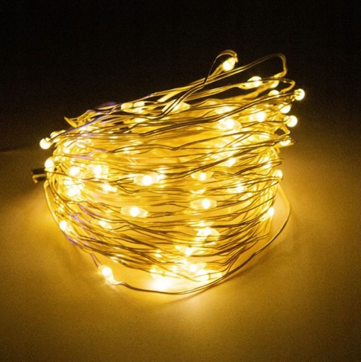 SOLAR GARLAND záhradné 100 LED drôtené svietidlá