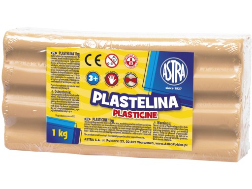 Modelovacia plastelína, veľká, 1kg, ASTRA
