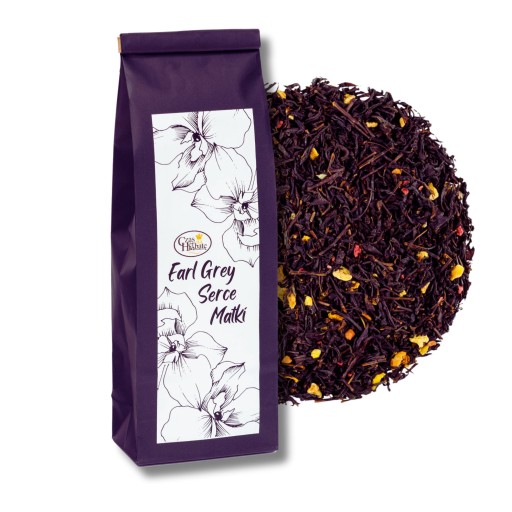 Čaj čierna citrónová kôra malina Earl Grey MATKY SRDCE 100g vrecúško