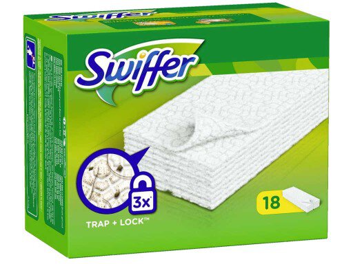 SWIFFER SUCHÉ OBLEČENIE NÁHRADA ZA MOP 18 KS MAGNET NA PRACH VLASY