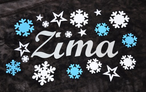 Zimné sane Mikulášska dekorácia okenné dosky školské