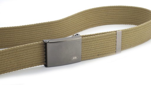 Bavlnený pás, hrubý, khaki, 4 cm