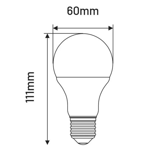 LED ŽIAROVKA LED svietidlo E27 6W 510lm A60 4000K neutr.