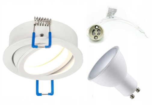 STROPNÉ SVETLO POHYBLIVÉ POHYBLIVÉ LED KRUH BIELY EDO +GU10 +LED ŽIAROVKA