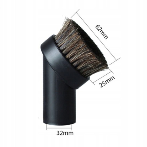 Malá okrúhla hubica s prírodnými štetinami pre 32mm vysávač