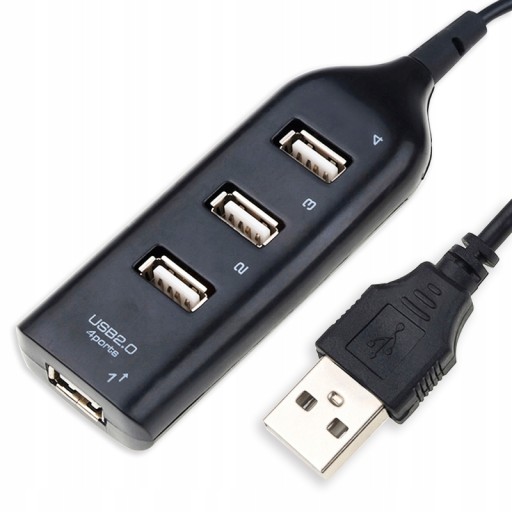 USB HUB 4-PORTOVÝ ROZDEĽOVAČ USB 2.0 SPLITTER 4 PORTY