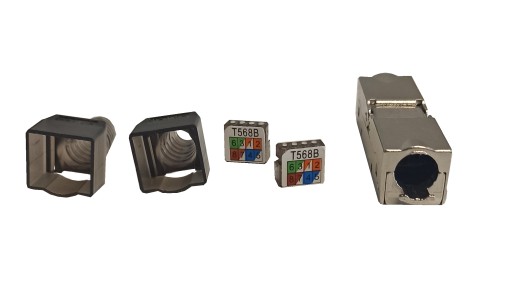 IDC-IDC káblový konektor STP Cat 6A Barrel