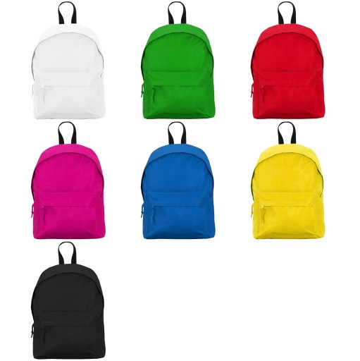 Pohodlný, odolný, biely turistický školský batoh na zips