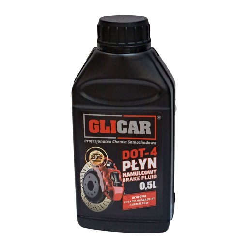 Brzdová kvapalina DOT 4 0,5 L GLICAR