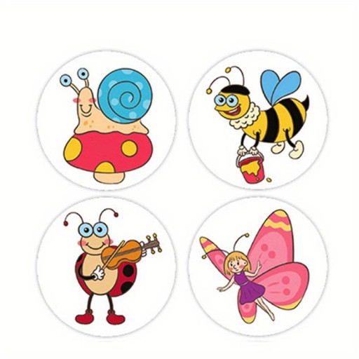 Motivačné nálepky 100 kusov pre deti, 2,5 cm