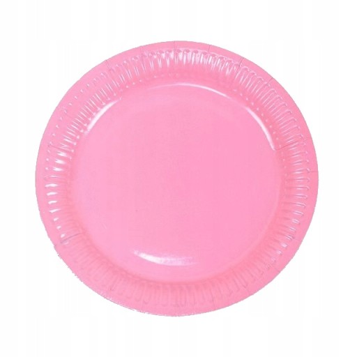Narodeninové papierové taniere 23 cm ružové, 6 ks, eko narodeninové jednorazové