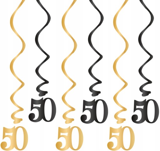 Narodeninový topper 50 HAPPY BIRTHDAY ozdoba na tortu balóniky piker GOLD Glitter