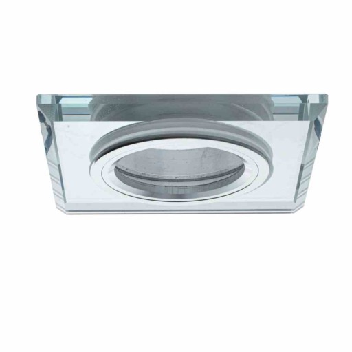 Sklenené stropné očko SQUARE SILVER