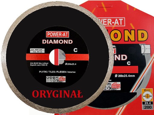 Priebežný diamantový kotúč na rezanie dlaždíc, keramických dlaždíc, obkladačiek, 200x25,4