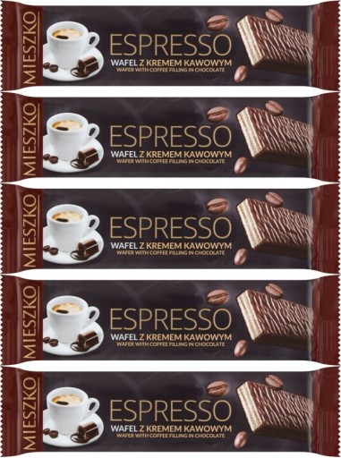 Mieszko Espresso vafle s kávovou smotanou 34 g x5