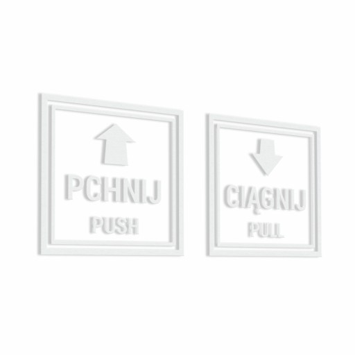 Samolepky Push Pull Push Pull 10x10cm