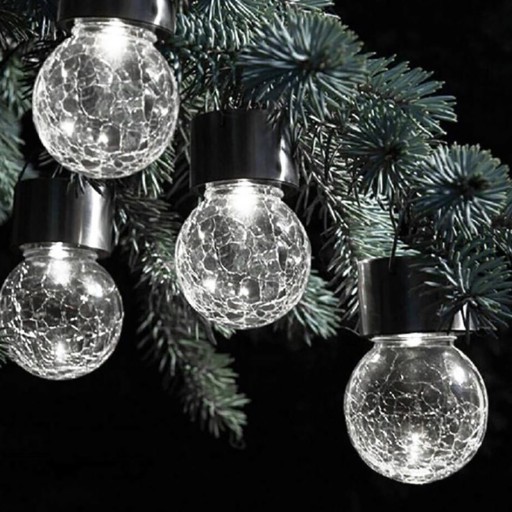 LED Záhradné svietidlo SOLÁRNE GUĽOVÉ ZÁSADNÉ SKLENENÉ GUĽOVÉ LAMP
