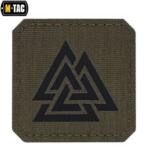 VELCRO NÁŠIVA LASEROVÝ REZANÝ SYMBOL VALKNUT M-TAC ČIERNO-ZELENÁ