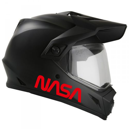Nálepka na auto NASA HELMET LOGO 10X3CM