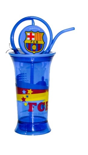 Fľaša na vodu FC Barcelona so slamkou 380 ml