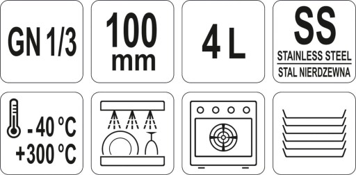 NEREZOVÁ NÁDOBA GASTRONOMICKÁ GN 1/3 100