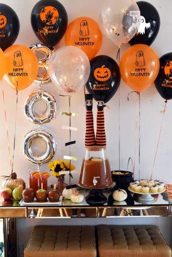 HALLOWEEN Set Banner Balloons Pumpkin Ghost 12 ks.