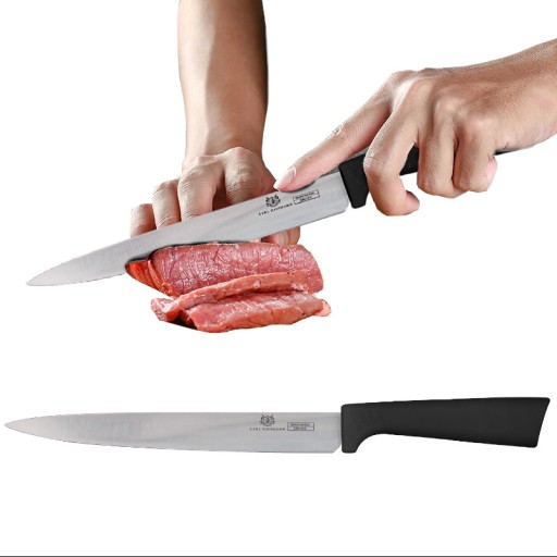 DOMÁCI GASTRONOMICKÝ NÔŽ DLHÝ NA SEKANIE ZELENINY A BYLINKOV OSTRÝ S BRDOU 21cm