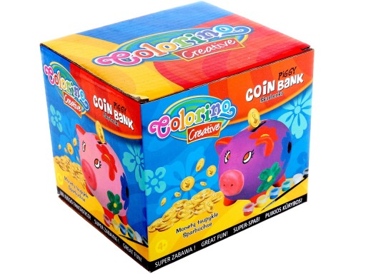 COLORINO Kreatívne PRASIATKO na Maľovanie PIG Maľovanie + FARBY