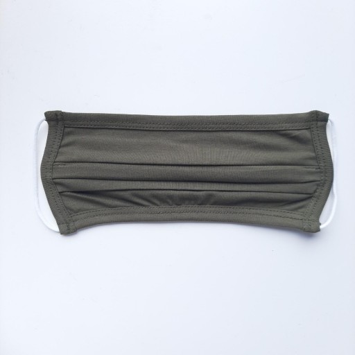 Maska / Khaki opakovane použiteľná bavlnená maska